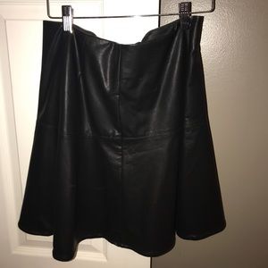 Black leather skirt